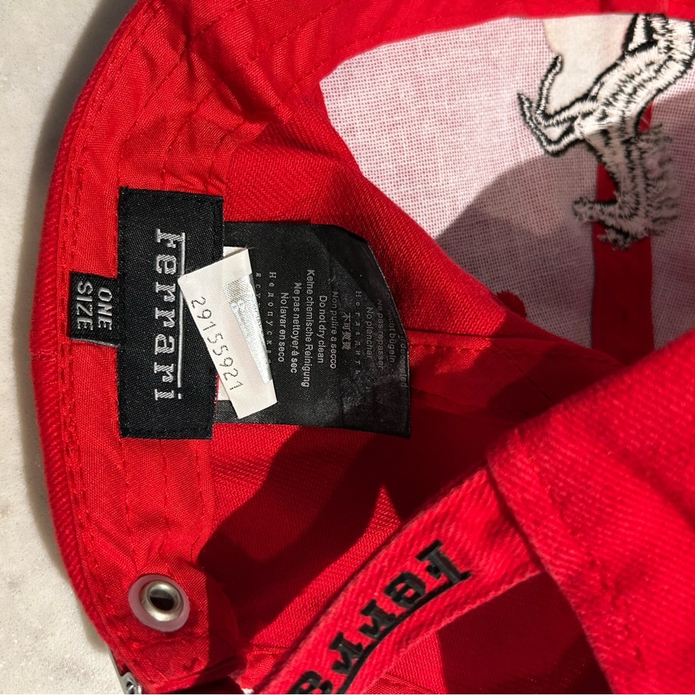 Authentic Ferrari Baseball Hat With Embroidered B… - image 5